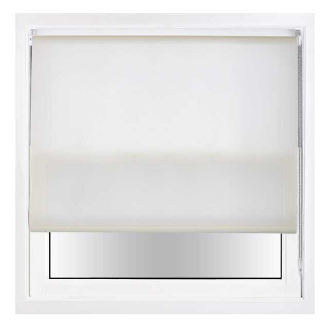 Daylight Roller Blind 140cm Wide x 210cm Long Metal Fittings Cream Cream