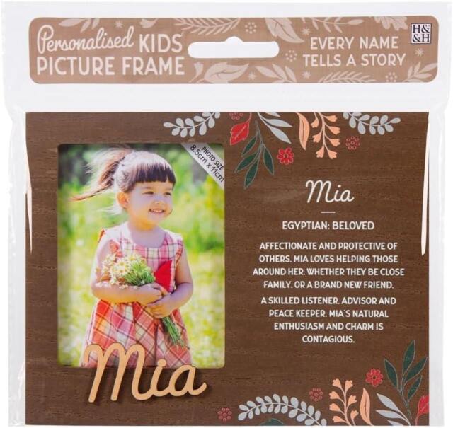 History & Heraldry Pre-Personalised Kids Wooden Picture Frame - Mia