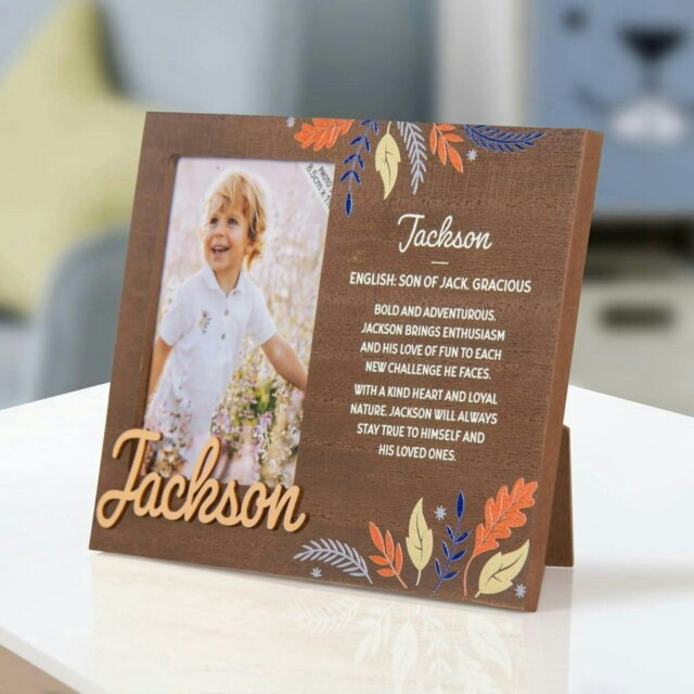 History & Heraldry Pre-Personalised Kids Wooden Picture Frame - Jackson