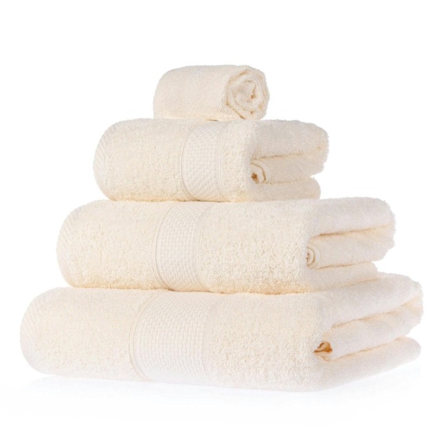 Homescapes Turkish Cotton Cream Bath Towel Set