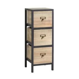 Wooden Storage Units Drawer Chest Water Hyacinth Basket Organiser Bronze