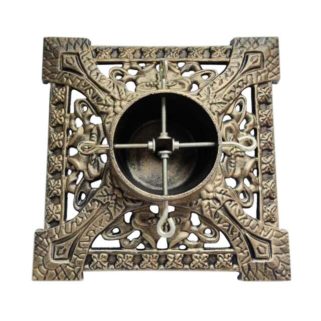 Holly International Cast Iron Christmas Tree Stand for Real Trees up to 8ft - Victorian Gold