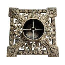 Holly International Cast Iron Christmas Tree Stand for Real Trees up to 8ft - Victorian Gold