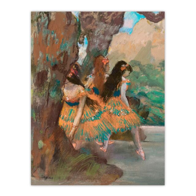 "Young Ballet Dancers On Stage Degas Vintage Huge Wall Art Poster Print 24X32"""