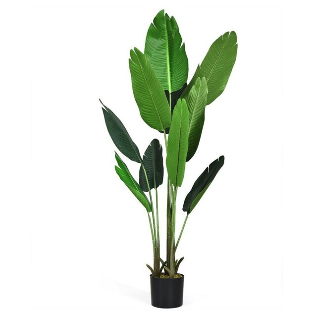Living and Home 160 cm Tall Artificial Banana Leaf Tree Faux Large Plants in Pot