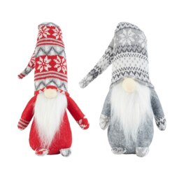 Living and Home Christmas Santa Gnome Plush Doll Ornament