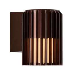Nordlux Aludra Outdoor Wall Light Brown Aluminium Solar E27 Sensor Coastal/Marine Safe - Mains Powered, IP54