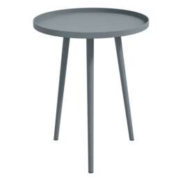 Outsunny Round Garden Coffee Table, Outdoor Side Table with Rounded Edge Grey Grey 40 x 50 cm