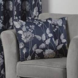 Meadow Cushion Cover Navy Blue Blue
