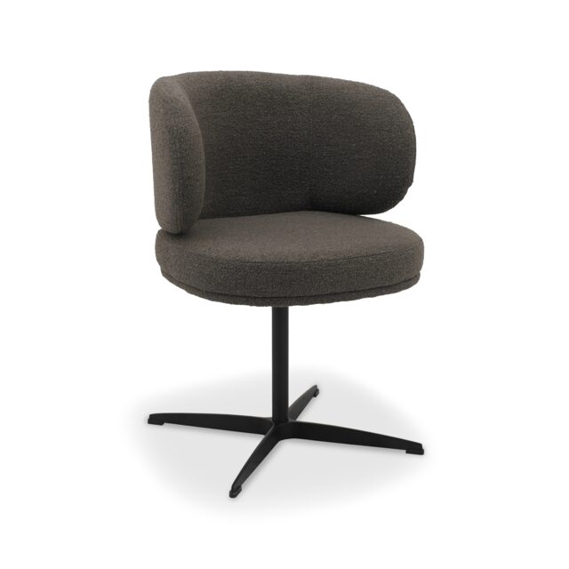 Bentley Designs - Marcel - Swivel Chair in Brown Fabric (Pair)