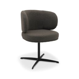 Bentley Designs - Marcel - Swivel Chair in Brown Fabric (Pair)