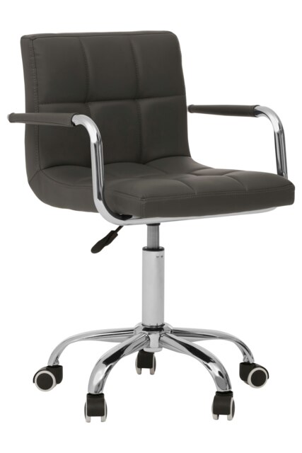 Orsina Finn Grey Home Office Chair with Swivel Base