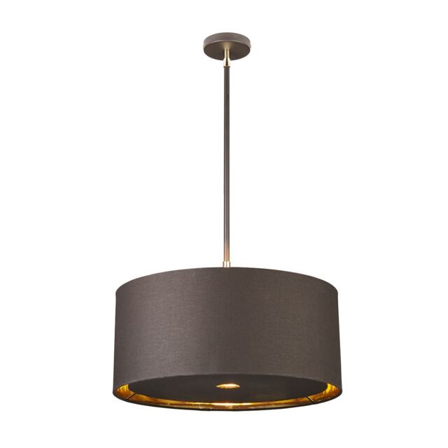 Balance 1 Light Round Ceiling Pendant Brown, Brass, E27