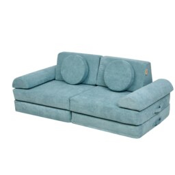 Tutti Bambini Playrama Montessori Kids Play Sofa - Ocean Stone Blue Two Seater