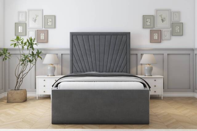 "Sloomy Somerset Armour Coniston Bed Frame With Mattress With 50"" Upholstered Headboard 6' Super King"
