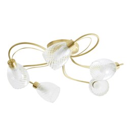 BHS Arya Bathroom Flush Ceiling Light Gold Satin Brass 1