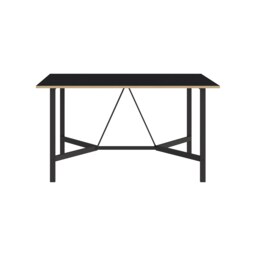 Decortie Dalma Dining Table 140x80cm Black Wood Oak