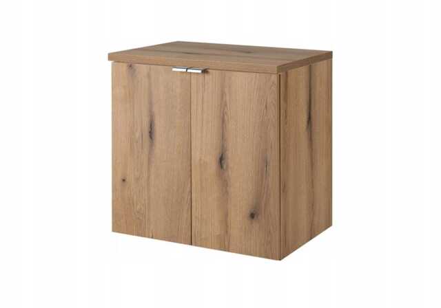 Bathroom Vanity Unit with Basin 600mm Wall Cabinet Oak Storage Sink Unit Nova