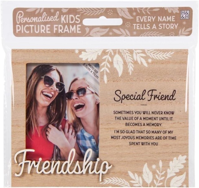 History & Heraldry Pre-Personalised Kids Wooden Picture Frame - Friendship
