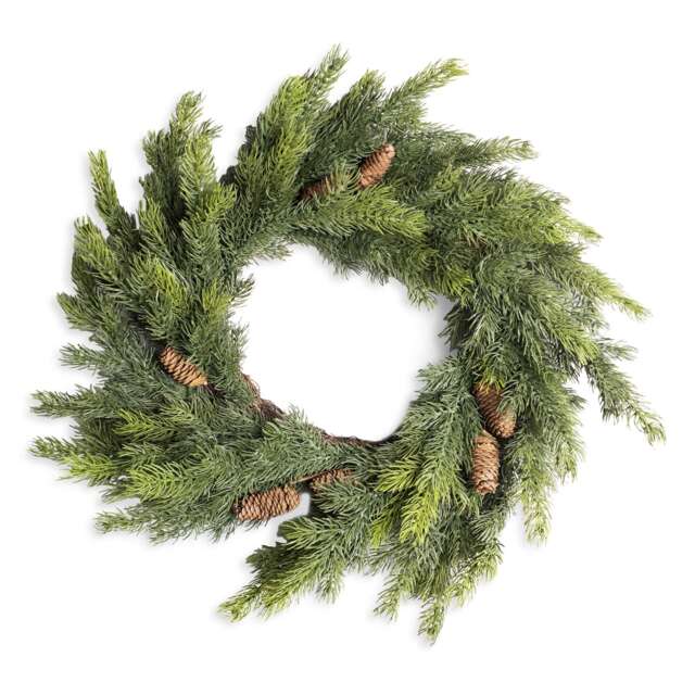 Fir Wreath 80cm PE Material Artificial Touch Christmas Wreath For Home