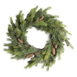 Fir Wreath 80cm PE Material Artificial Touch Christmas Wreath For Home