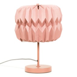 ValueLights Bett Pink Table Lamp Pink Origami Shade