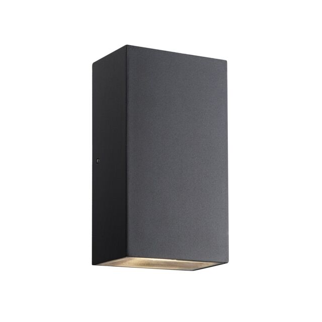 Nordlux Rold Outdoor Wall Light Black Metal Sensor Intergrated LED Weatherproof - Mains Powered, IP54