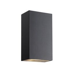 Nordlux Rold Outdoor Wall Light Black Metal Sensor Intergrated LED Weatherproof - Mains Powered, IP54