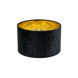 ValueLights Reni Small Black Velvet Gold Shade and Bulb