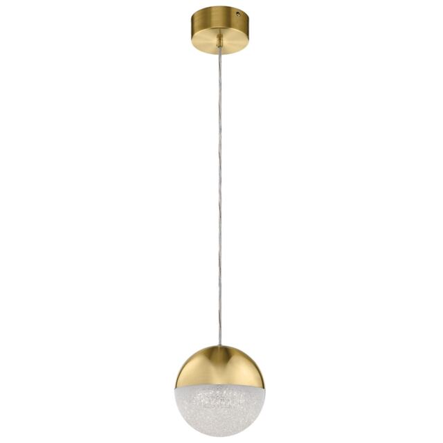 Kichler Moonlit Integrated LED Spherical Pendant Ceiling Light Champagne Gold, 3000K