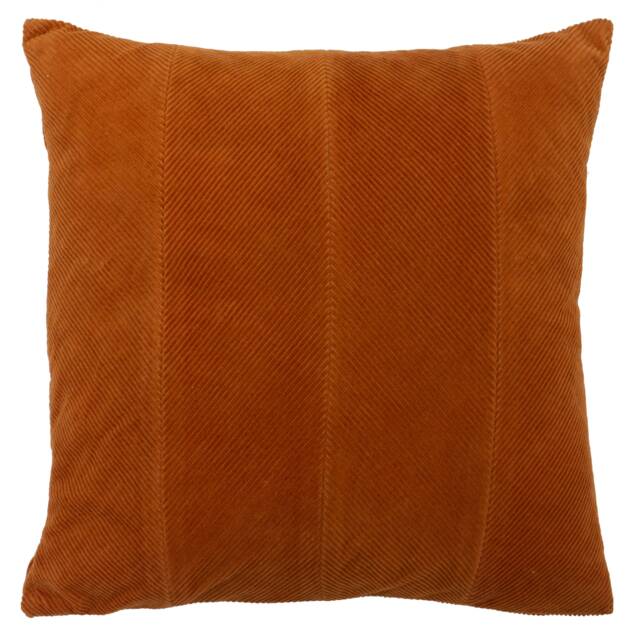 Furn Jagger Ribbed Corduroy Cushion, Rust Orange, 45 x 45cm