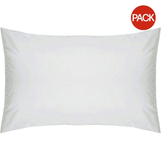 Belledorm Housewife Pillowcase (Pack of 2) - Cloud Grey - 51cm x 76cm