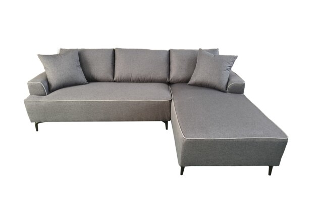 The Milano Edge 3 Seater Left Hand Corner Sofa in Grey or Beige Grey One Size