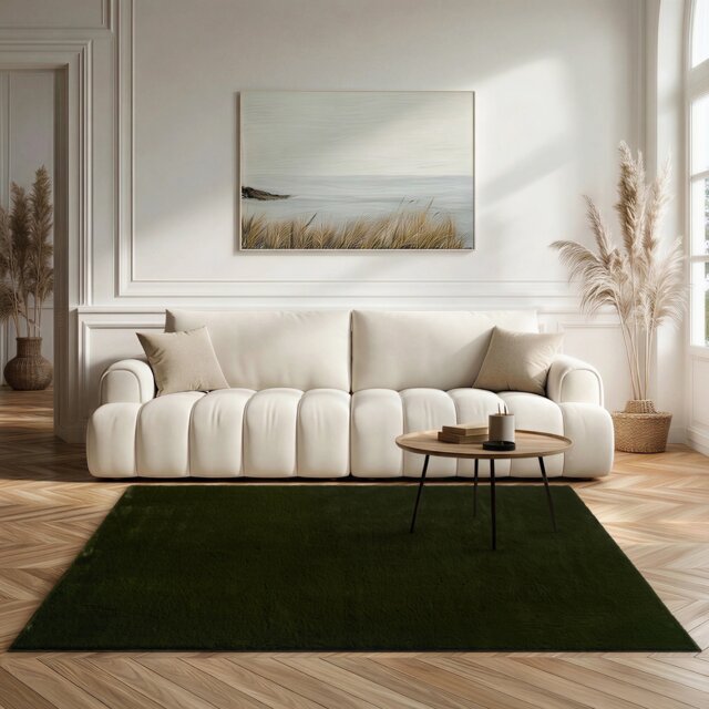 Softie Short Pile Faux Fur Living Room & Bedroom Rug