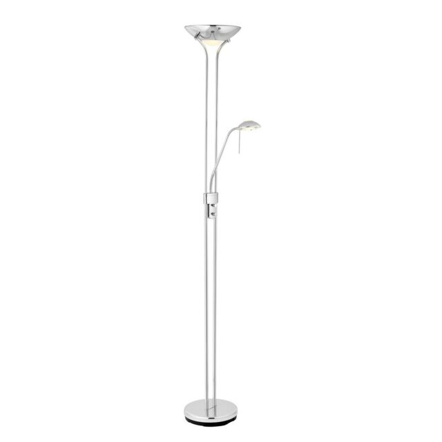 Rome Floor Lamp Chrome, Opal Glass, G9