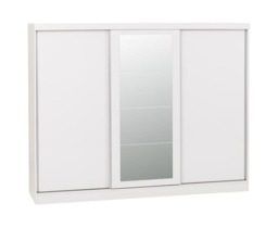Nevada 3 Door Sliding Wardrobe - L62 x W242.5 x H194 cm - White Gloss White