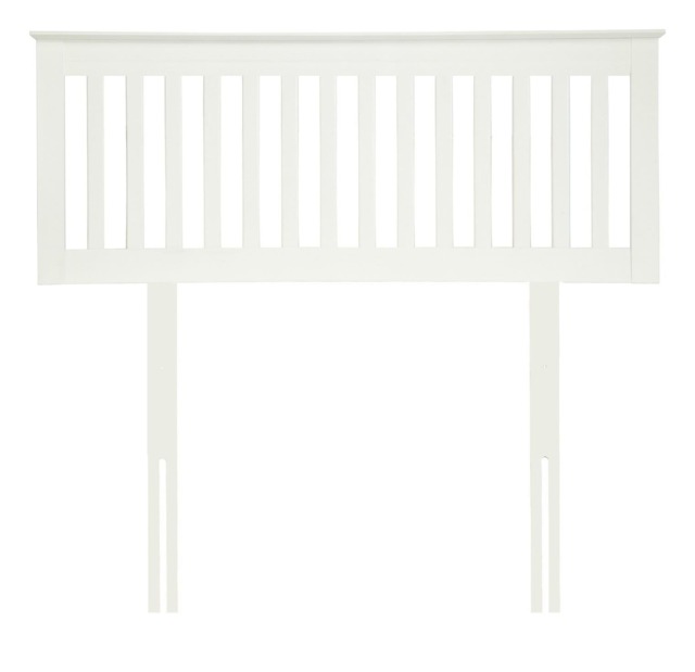 5ft King Size Pure white wood headboard,bed head end, head board.Wood, wooden shaker style White 5ft King Size