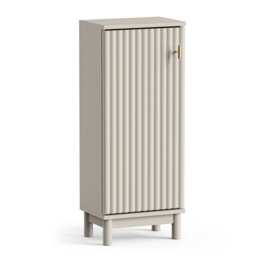 Vonhaus Victoria Stone Bathroom Storage Cabinet with Fluted Texture Door