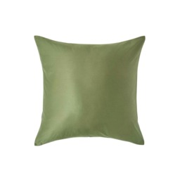 Homescapes Moss Green European Size Pillowcase Organic Cotton 400 TC - 40 x 40 cm Green