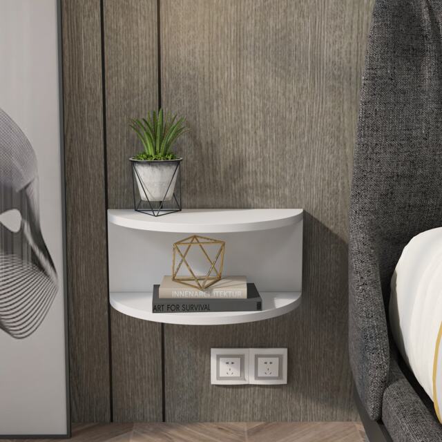 Decorotika Bella Floating Nightstand - 45 cm W 19.6 cm H x 23.8 cm D