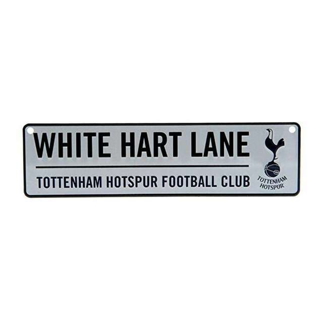 Tottenham Hotspur FC Official Football 3D Embossed Metal Hanging Street Sign - White/Navy/Black - One Size
