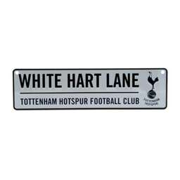 Tottenham Hotspur FC Official Football 3D Embossed Metal Hanging Street Sign - White/Navy/Black - One Size
