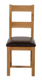 Lincoln Solid Oak Dining Chairs for Dining Room or Kitchen Brown Light Oak