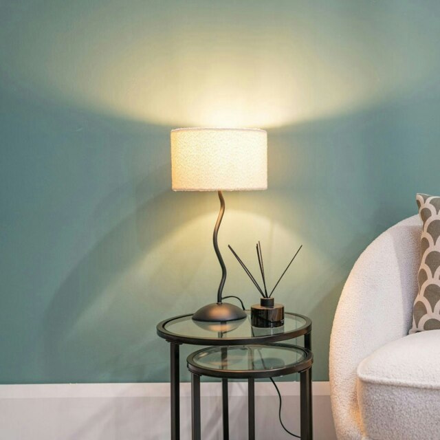 ValueLights Wiggle Matte Black Table Lamp - Base Only Black
