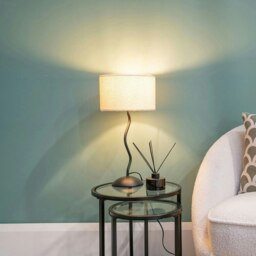 ValueLights Wiggle Matte Black Table Lamp - Base Only Black