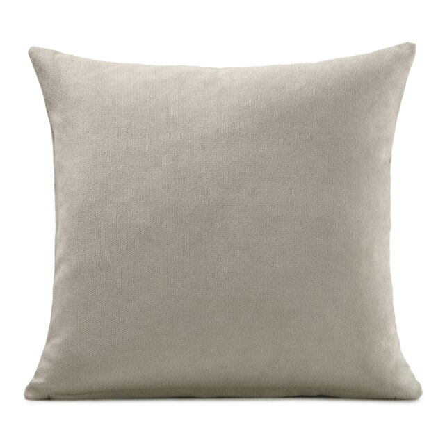 Plain Chenille Velvet 45cm x 45cm Taupe Cushion Set of 4 Cream 45cm x 45cm x 10cm 4