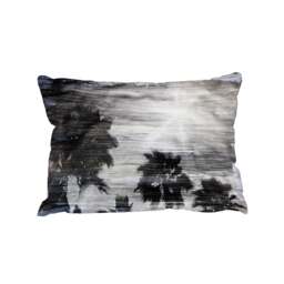 silver and black palm (Outdoor Cushion)