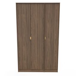Honshu Tall Triple Wardrobe in Carini Walnut (Ready Assembled) Brown Carini Walnut