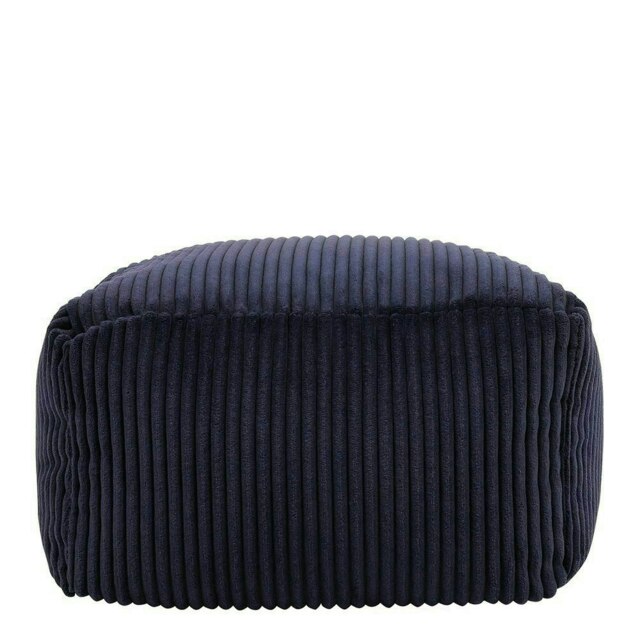 icon Theo Beanbag Footstool Corduroy Navy Blue Blue M