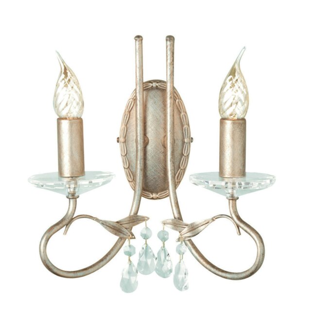 Christina 2 Light Indoor Candle Wall Light Silver, Gold, E14